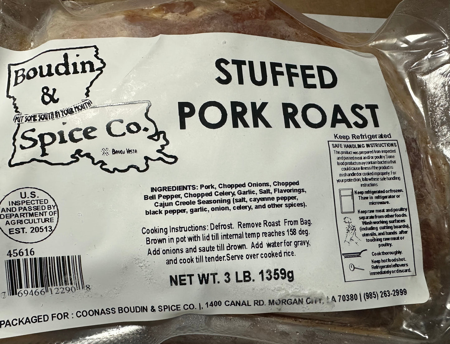 Stuffed Roast (Holy Trinity) Boudin and Spice Co.