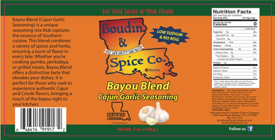 Bayou Blend (Cajun Garlic Seasoning)