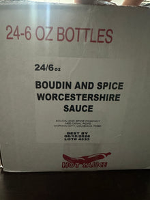Worcestershire Sauce By the Case 24/6oz Bottles Boudin and Spice Co.