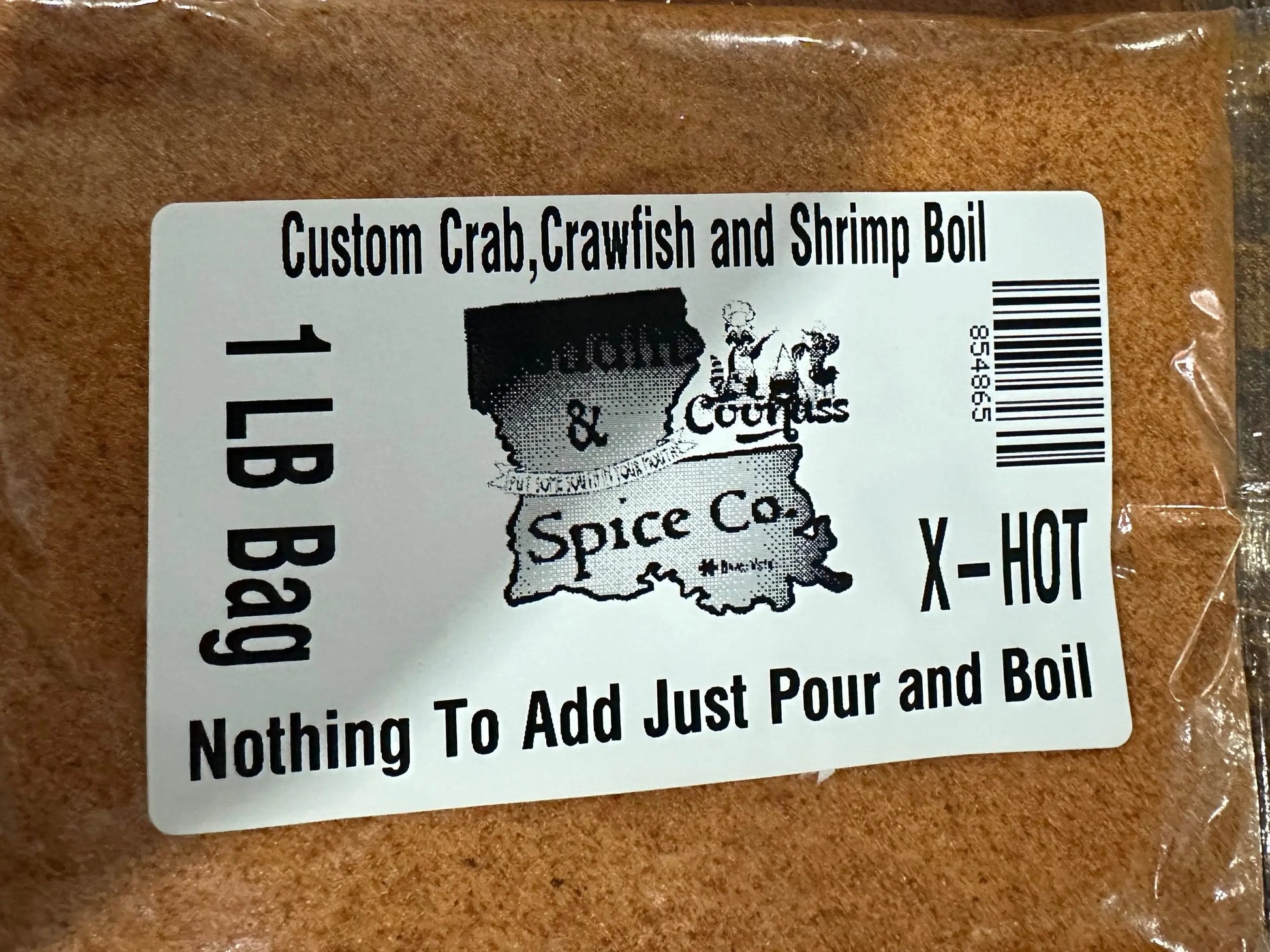 1 LB x-hot Crab, Crawfish and Shrimp boil - Boudin and Spice Co.