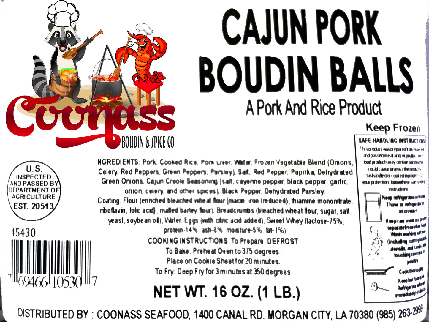 Pork Boudin Ball Flavors - Boudin and Spice Co.