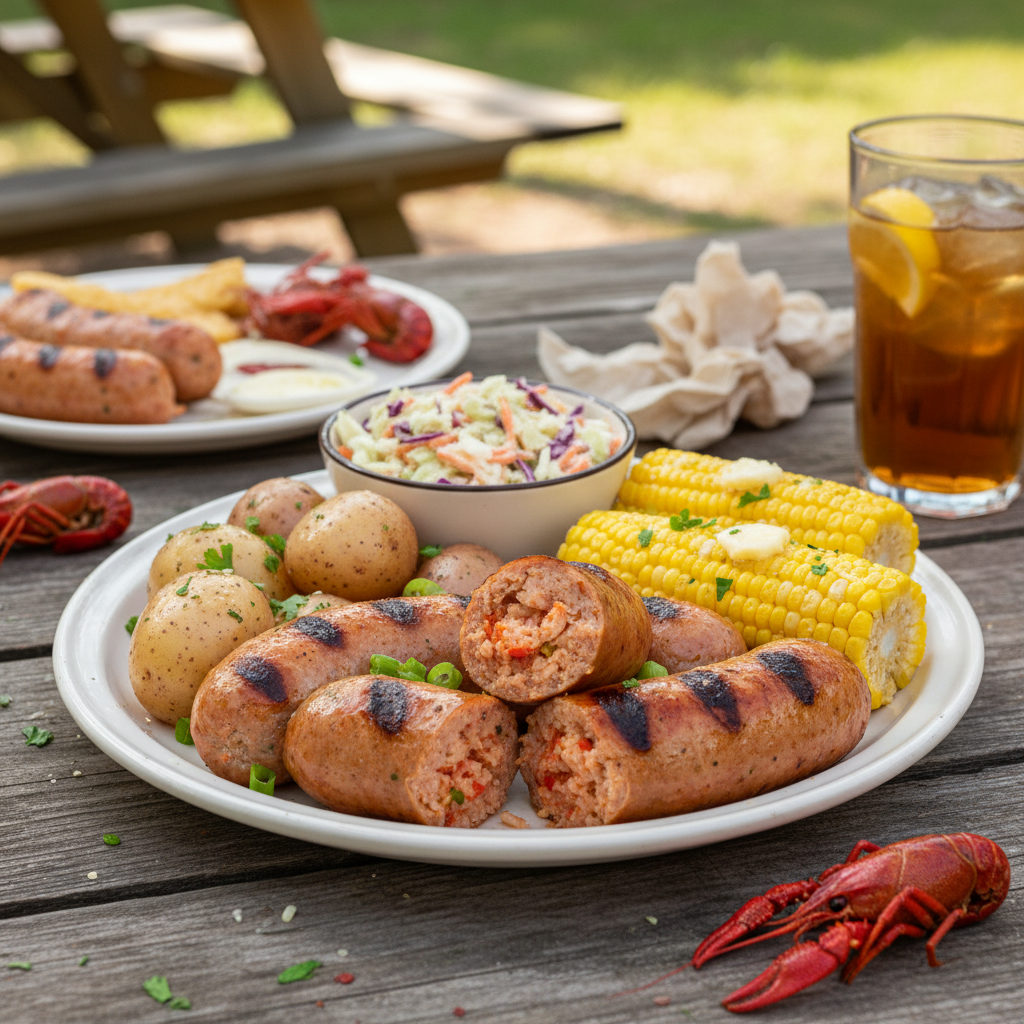 Crawfish Boudin Grilled