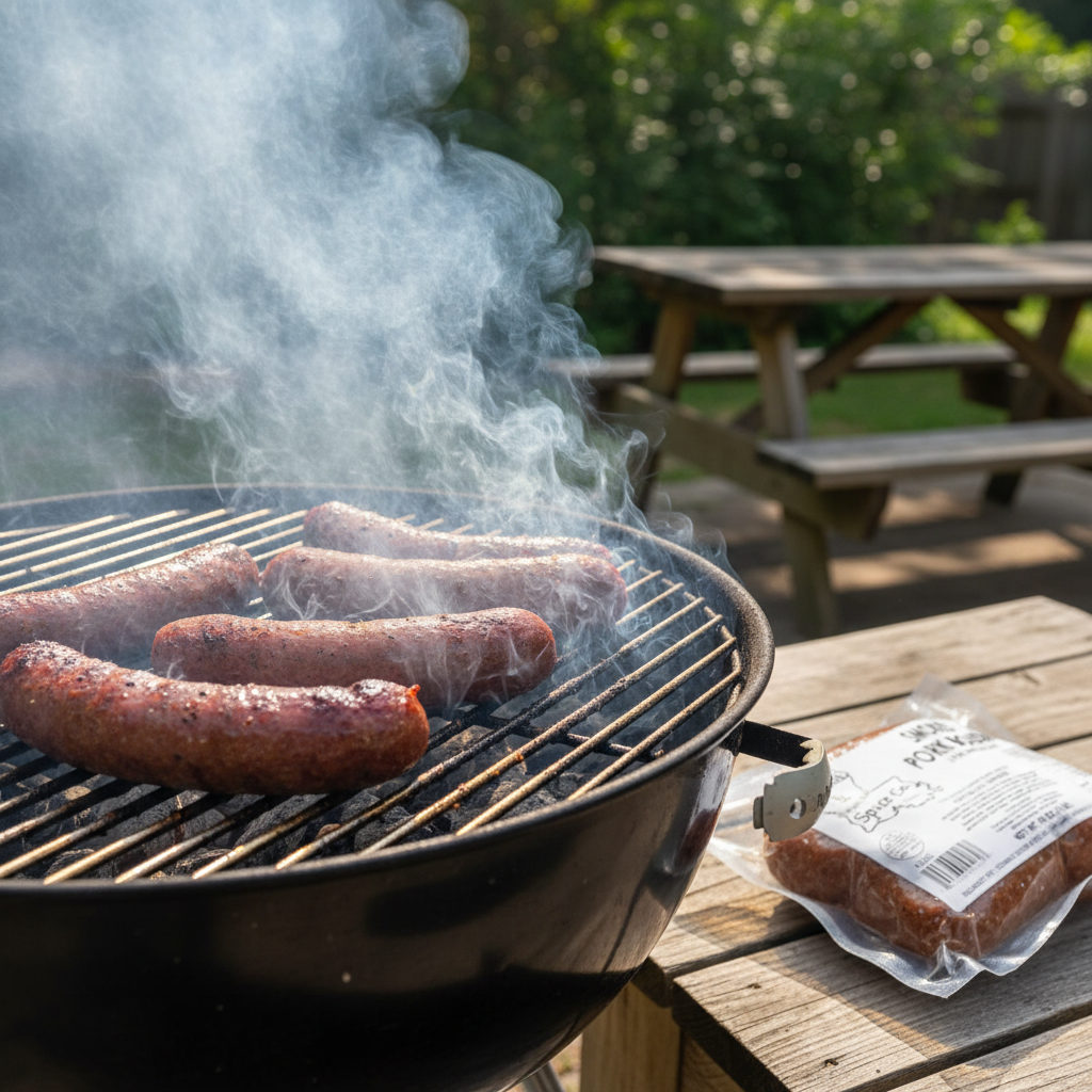 Smoked Boudin Grilling