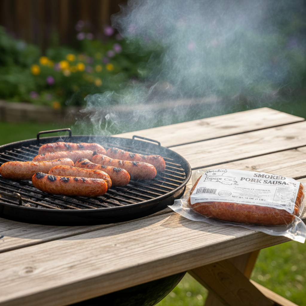Smoked Pork Sausage Grilling