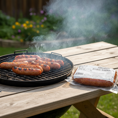 Smoked Pork Sausage Grilling
