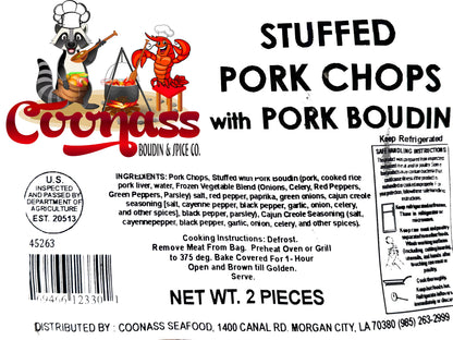 Stuffed Pork Chops Flavors - Boudin and Spice Co.